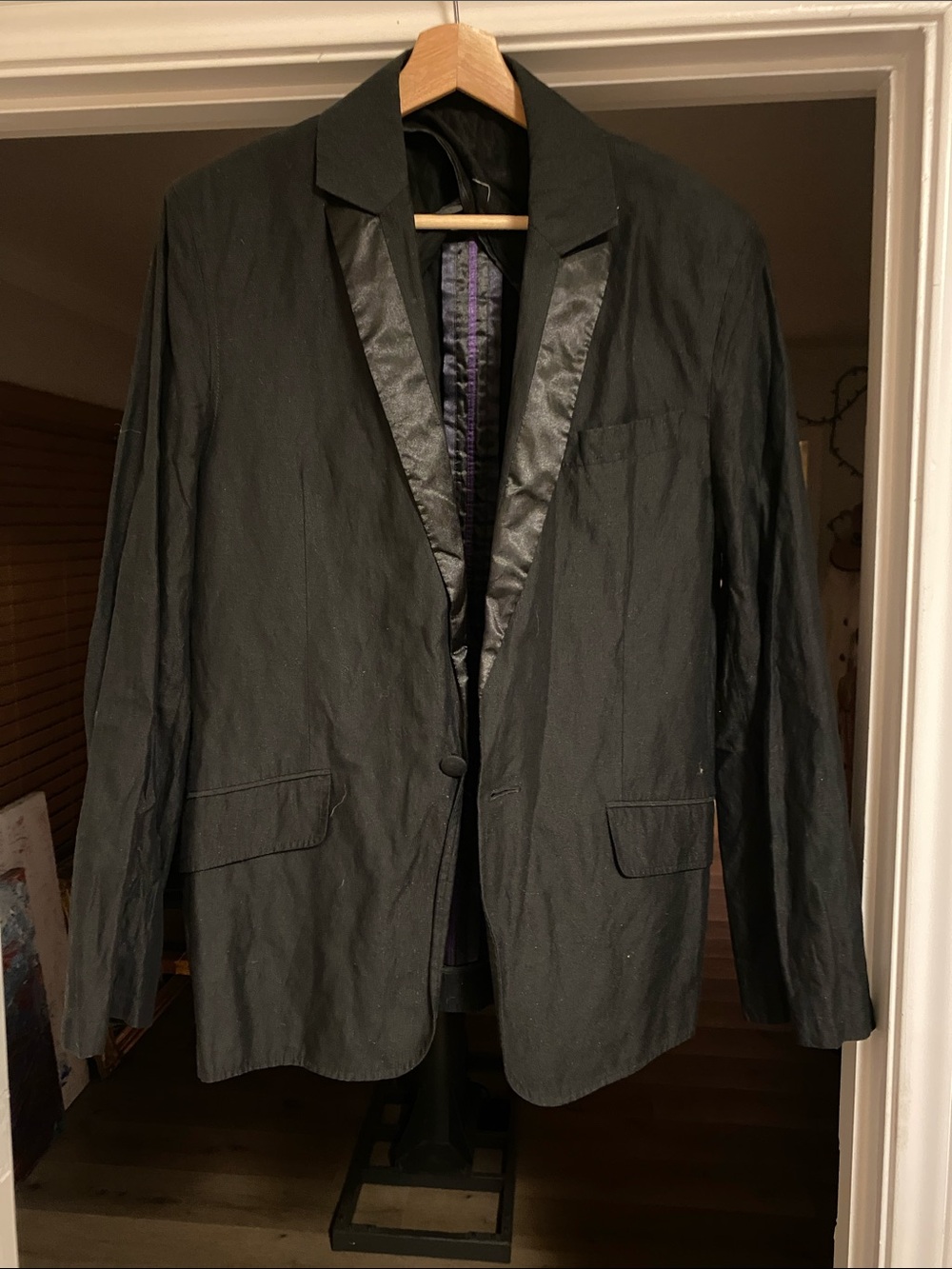 Modern Amusement Black Men's Lightweight Blazer Jacket